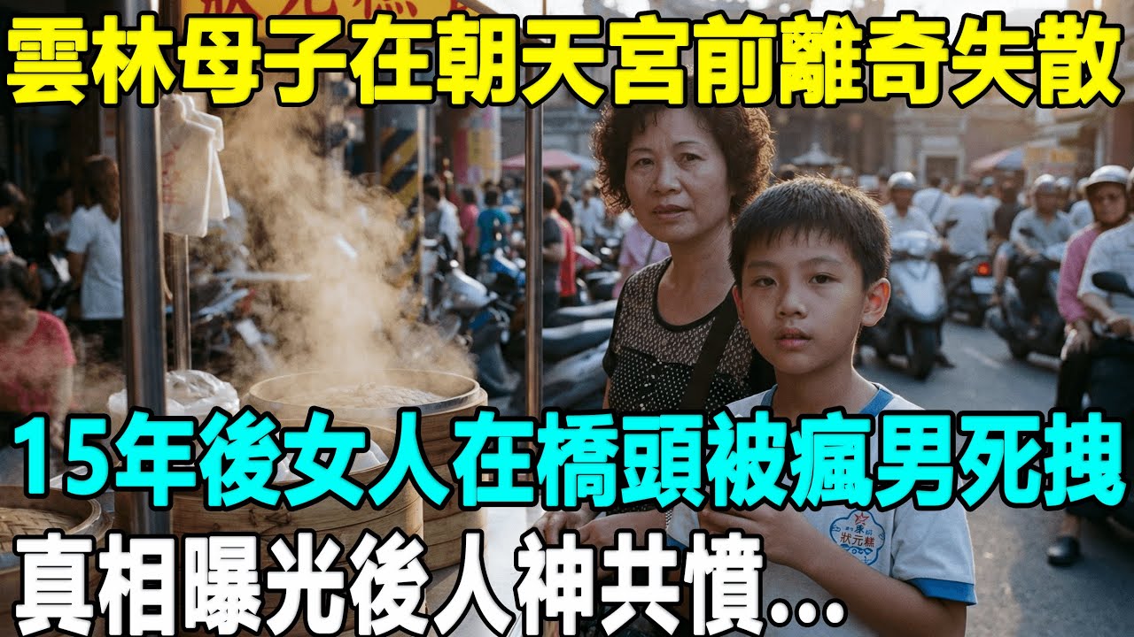 大甲媽繞境12歲憨兒買糕時離奇蒸發，15年後一名惡臭瘋男在橋頭死拽香客不放，阿母掀開袖口看見那條“吃進肉裡的紅繩”當場跪地痛哭...