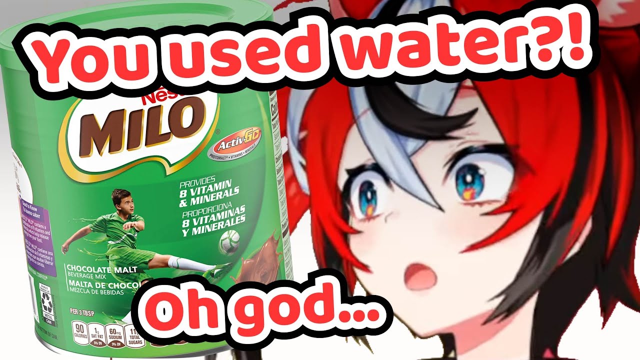 Bae Couldn't Believe That Someone Drink Their Milo With Water【Hololive EN | Osekkai VA | Baelz】