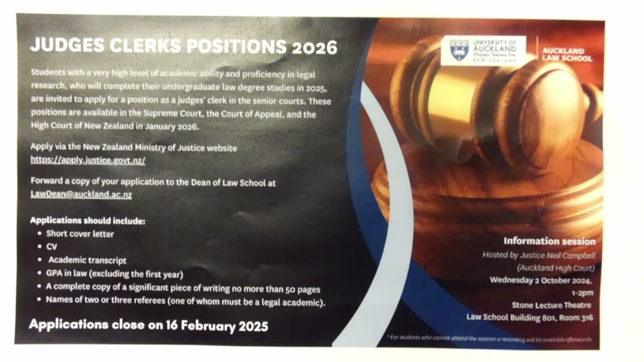 Recruitment Roadshow - Judges Clerks 2026