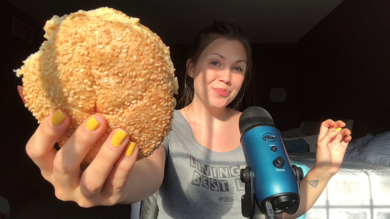 ASMR Eating Tomato Sandwiches + Up Close Whispering 🥪soft, chewy, juicy sounds🥪