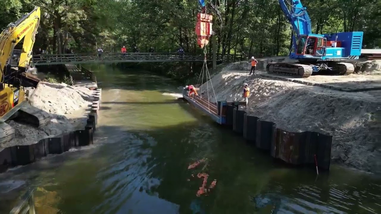 Trillen damwanden brug Heldensedijk en Meijelseweg