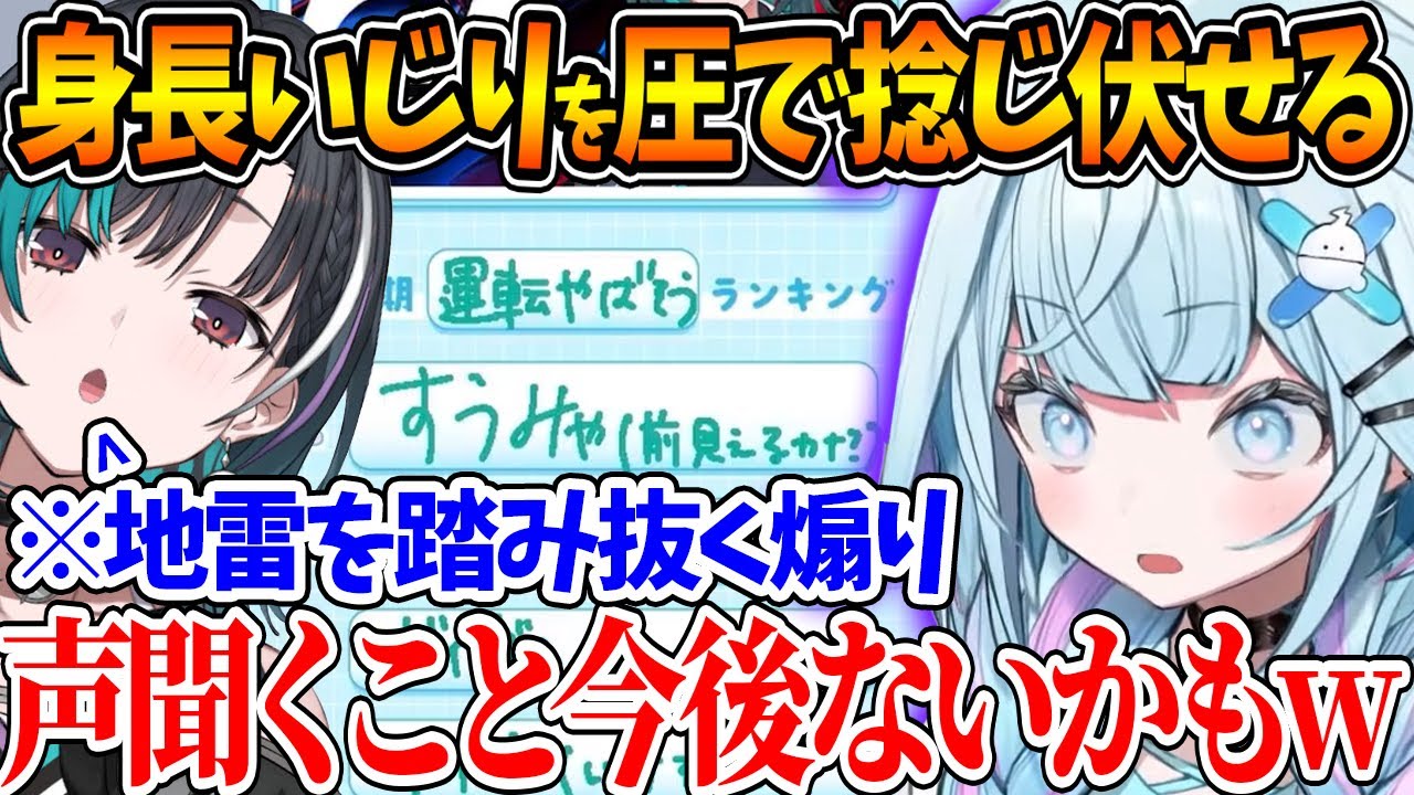煽られまくったことで特大の圧をかけるすうちゃんｗ | てぇてぇ話題に思わずオジになる千速ｗ【ホロライブ/切り抜き/VTuber/ 水宮枢 / 輪堂千速 】