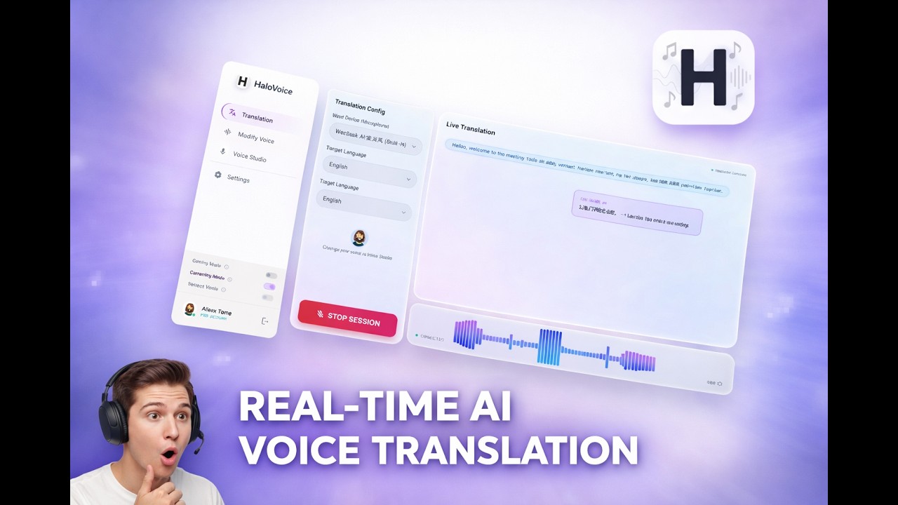 HaloVoice Demo &ndash; Real-Time Voice Translation for Streaming, Gaming, and Meetings