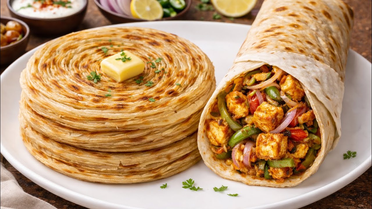 सब्ज़ी खिलाने का ऐसा तरीका कि बच्चे भी उंगलियाँ चाट जाएं 😍 | Dahi Paratha Kathi Roll | Kathi roll 