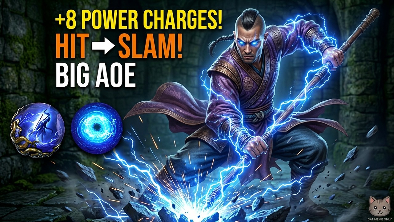 Hit &rarr; Power Charge &rarr; SLAM! | Monk Quarterstaff Build