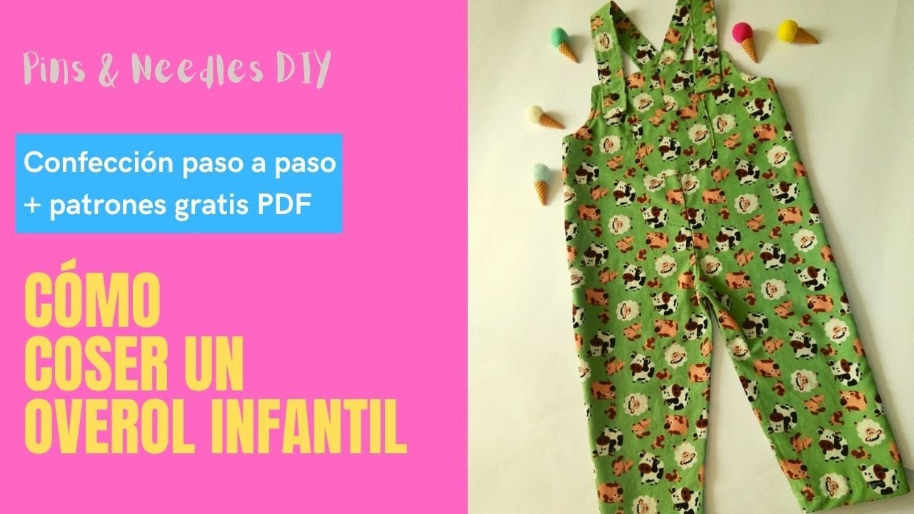Cómo hacer un overol para niños, fácil!!! Confección paso a paso  + Patrones gratis!!!  Overol- Peto