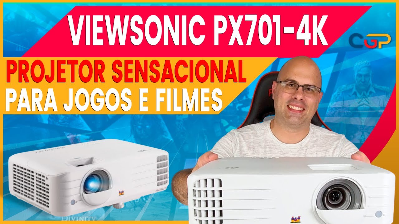 PROJETOR VIEWSONIC PX701-4K. PERFEITO PARA FILMES E GAMES. QUALIDADE ATÉ NO CLARO! Geek261