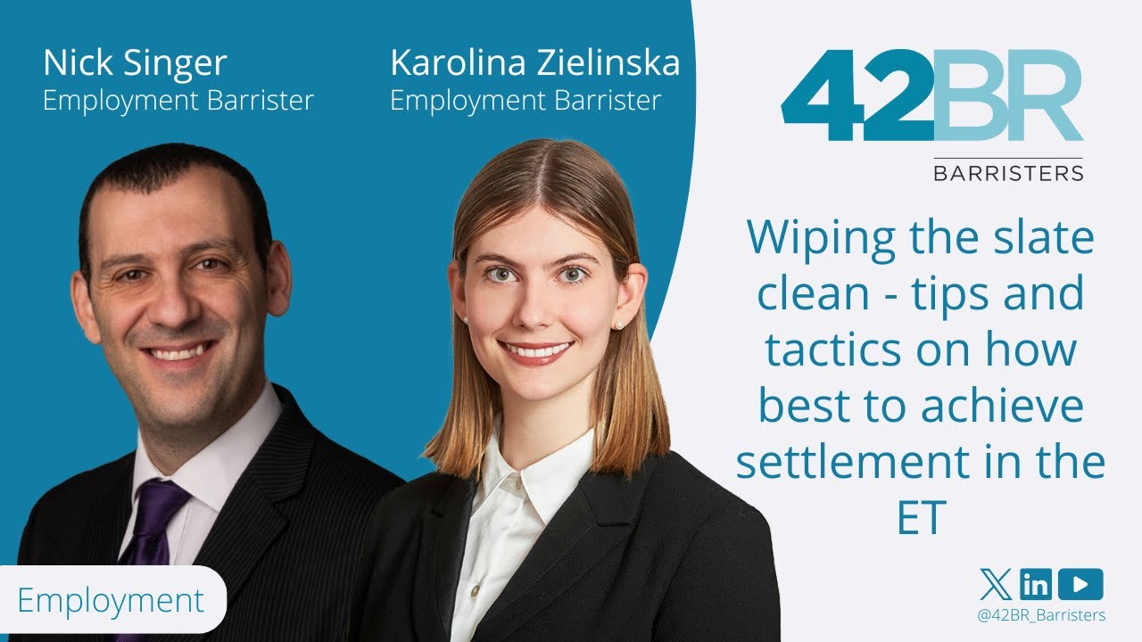 Wiping the slate clean - tips and tactics on how best to achieve settlement in the ET