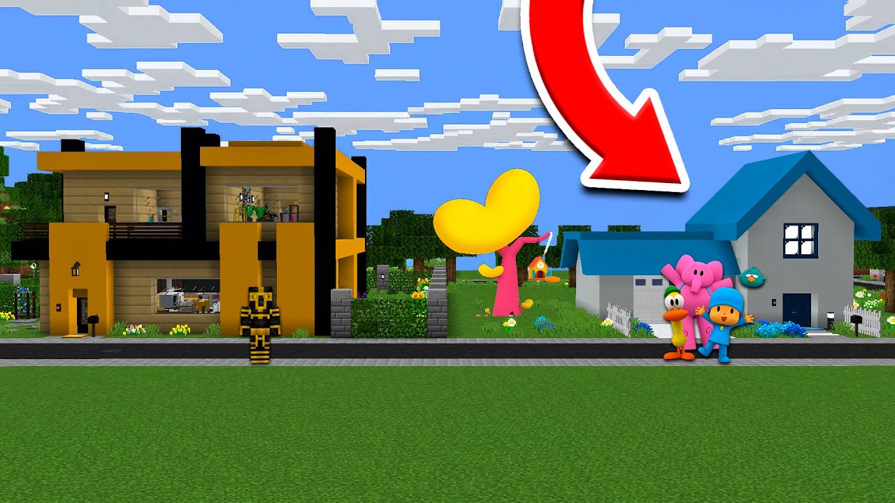 POCOYO es el NUEVO VECINO de Massi en MINECRAFT 😱
