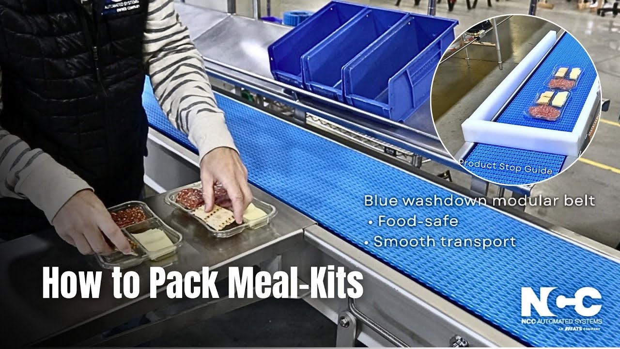 NCC Lunchable Style Meal Kit Packing Station Conveying Solutions