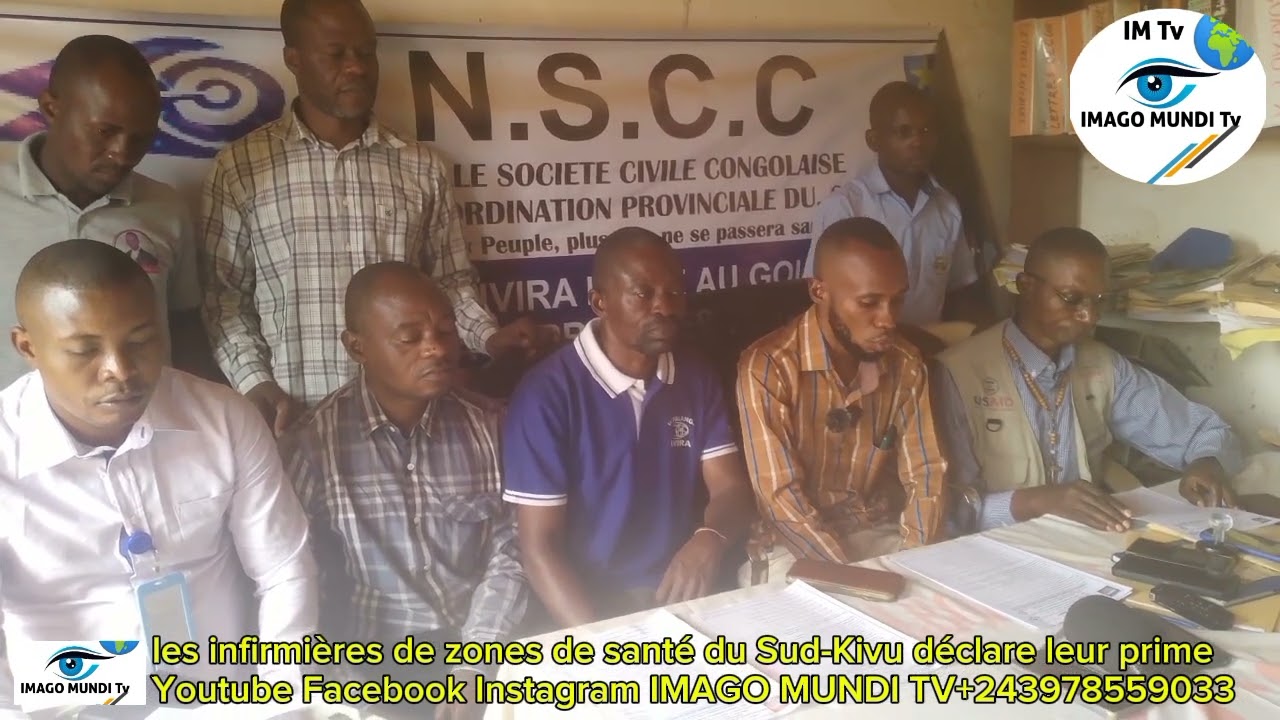 Les infirmiers de zones de santé du Sud-Kivu déclare leur prime et salaire