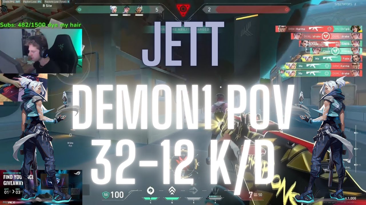 Demon1 POV Jett on Pearl 32-12 K/D (VALORANT Pro POV)