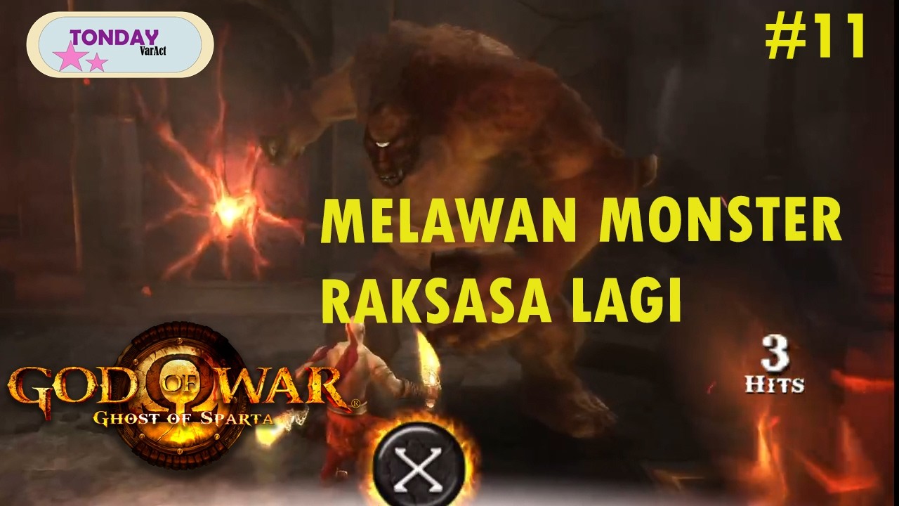 Kratos Melawan Monster Raksasa Lagi (God of War Ghost of Sparta )