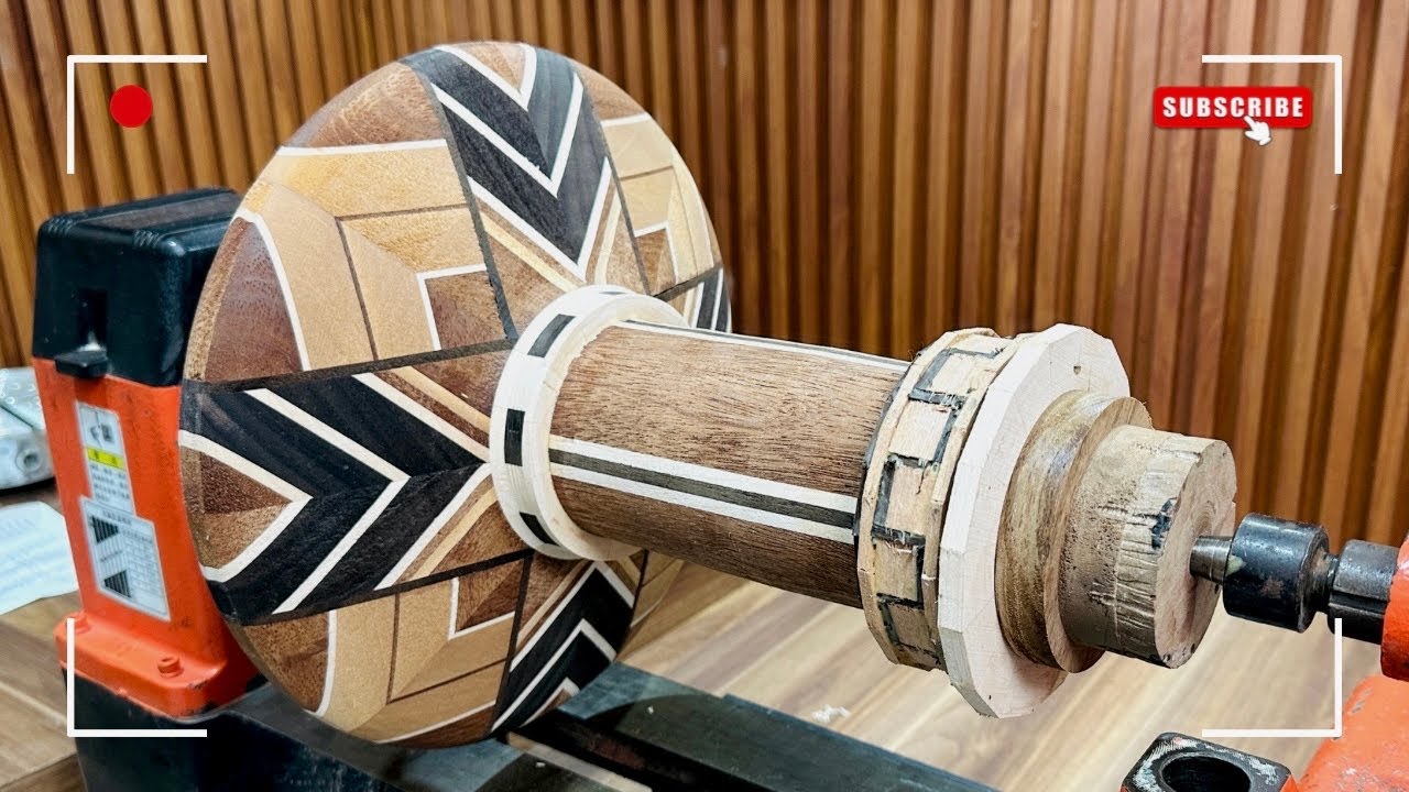 Segmented Woodturning Arrow Pattern — Unique Handmade Bowl!”