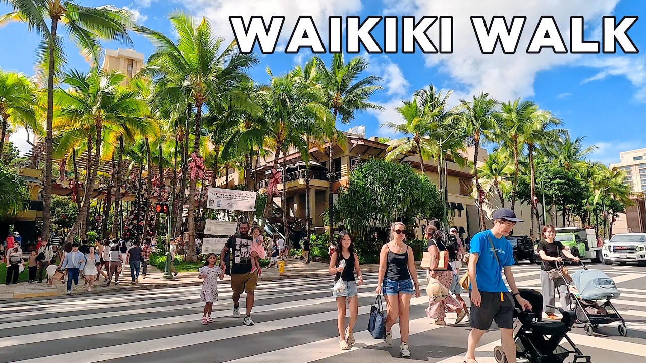 Waikiki Walking Tour 2025 🌴 | Waikiki Beach & Honolulu Hawaii 4K