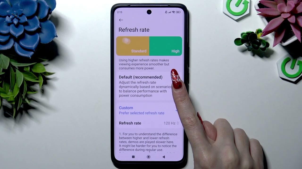 REDMI Note 15 5G &ndash; How to Change Screen Refresh Rate