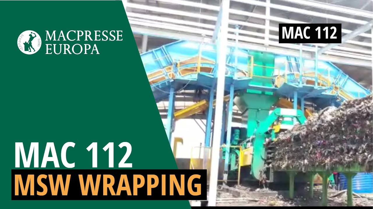 Municipal solid waste Mac 112 Msw YOO SUNG Baling Msw Wrapping Balefill