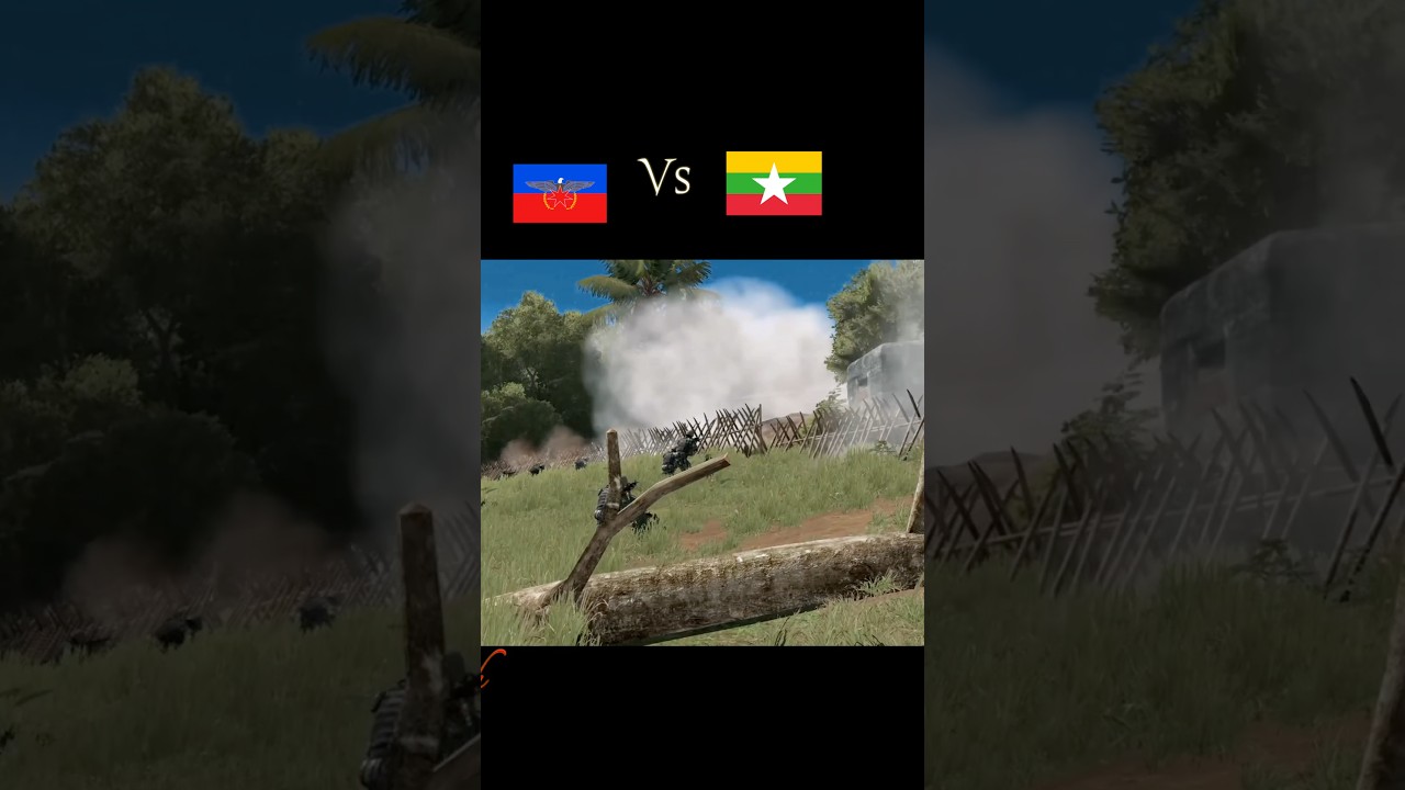 Arakan army attack Myanmar military base arma 3 #military #burmese