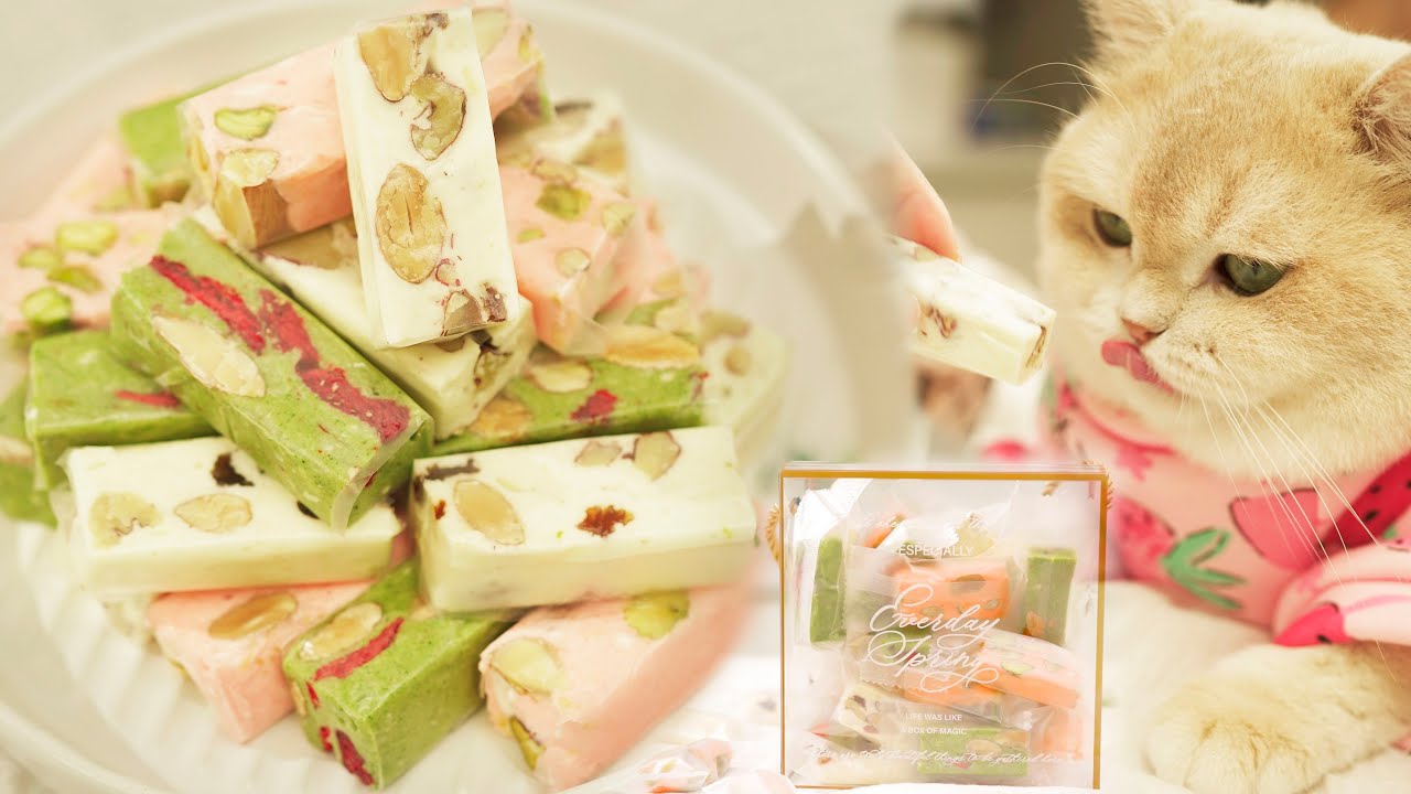 Valentine's Special | Valentine’s Day Nougat Candies w/ Marshmallow | ASMR Cooking With Tira’s Home