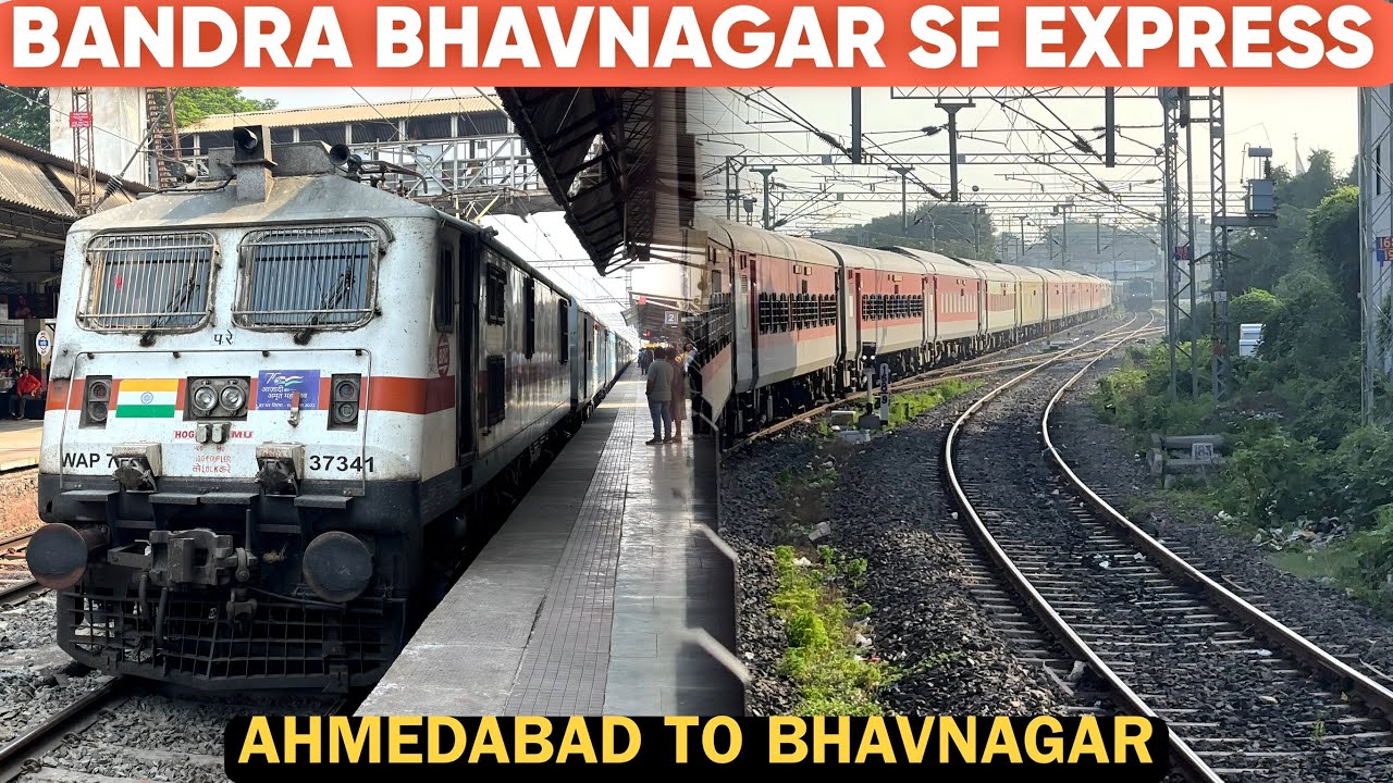 Journey in Bhavnagar SF Express | Ahmedabad to Bhavnagar Via Viramgam | Full journey | 19271