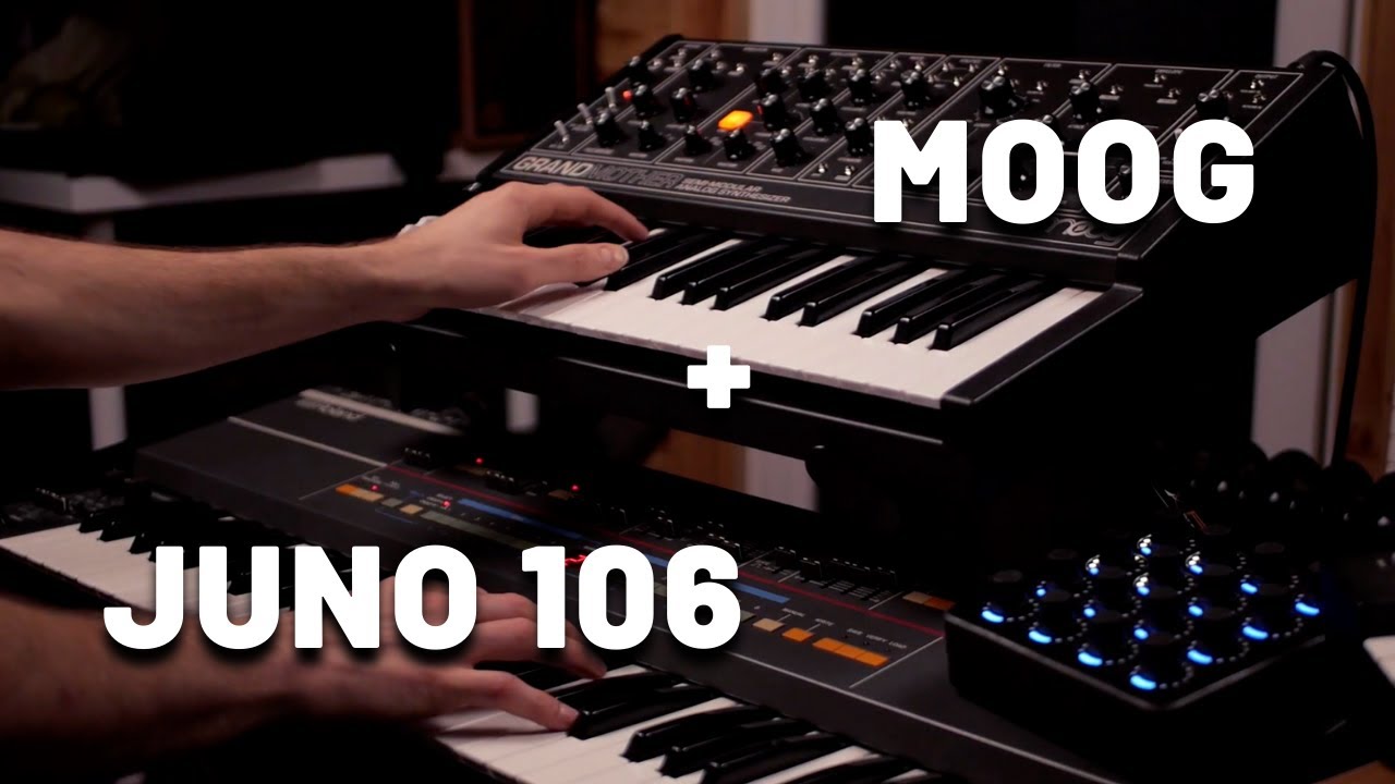 Moog Grandmother + Roland Juno-106 | Classic Analog Synth Jam (No Talking)