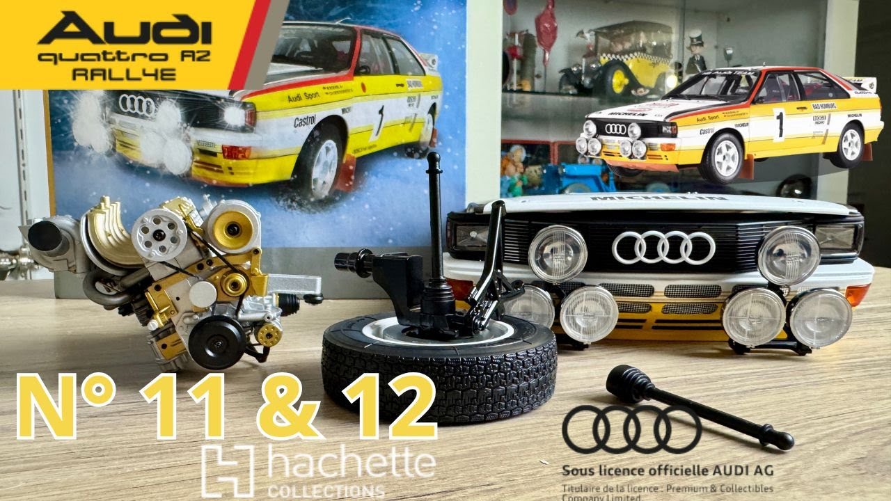 N°11 & 12 La suite du moteur !!! Audi Quattro : La Légende des Rallyes   HACHETTE COLLECTIONS  1/8