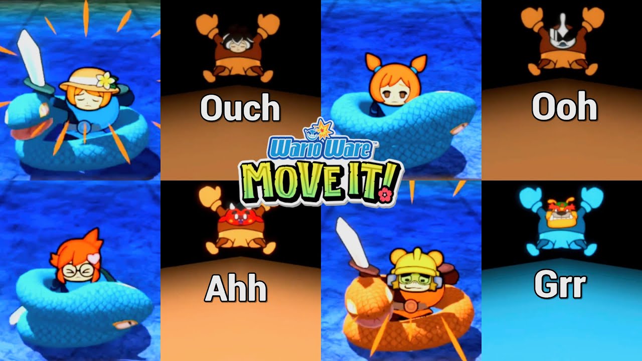 Warioware Move it! - Party All Characters Compilation Shout 