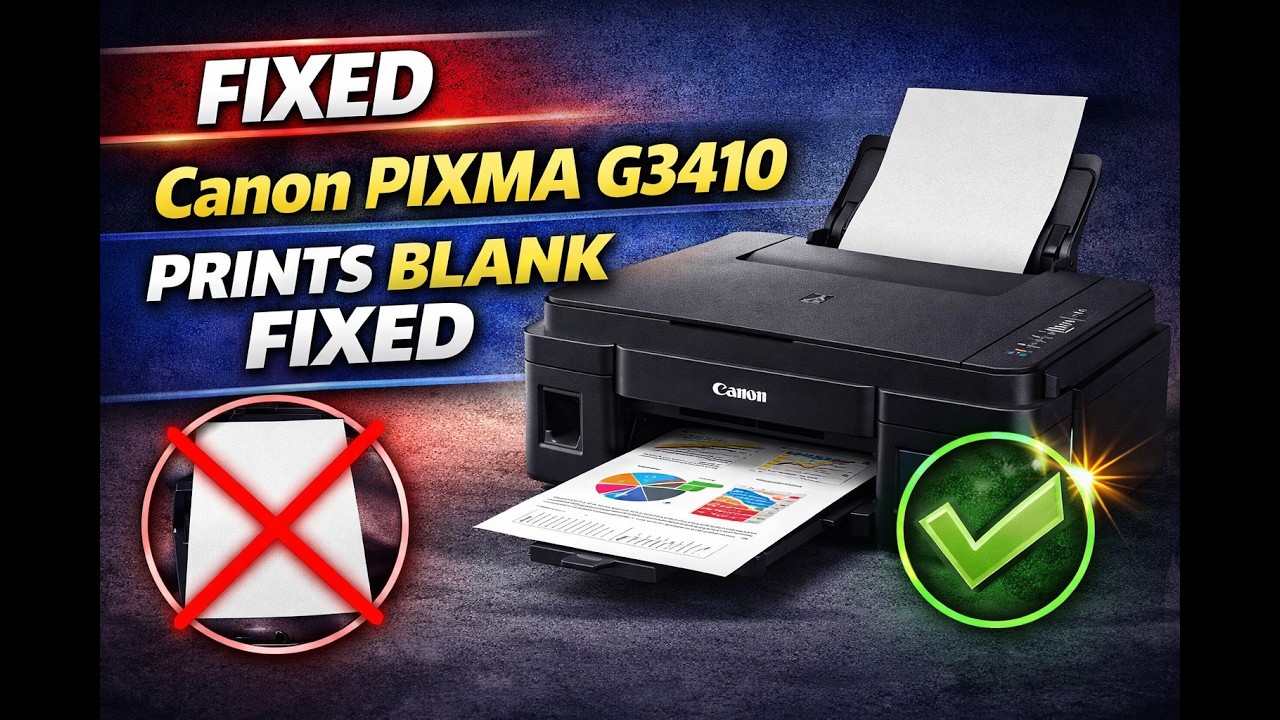 Fixed : Canon pixma G3410 prints blank fixed