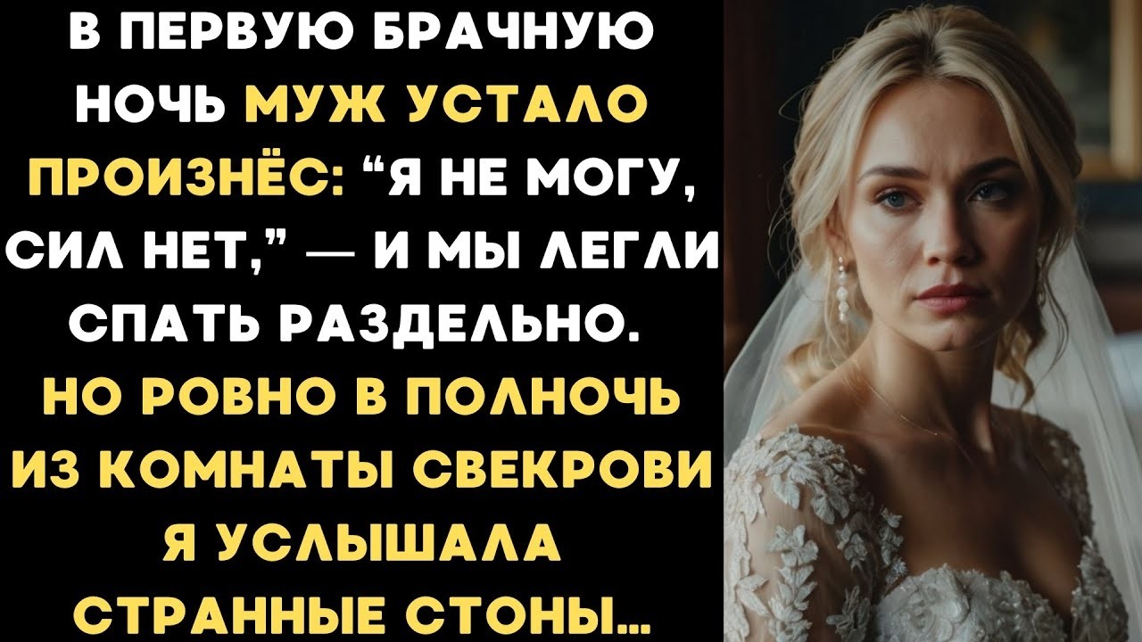 В первую брачную ночь муж заявил Я не могу, сил нет  Мы легли раздельно  Но ночью я услышала стон