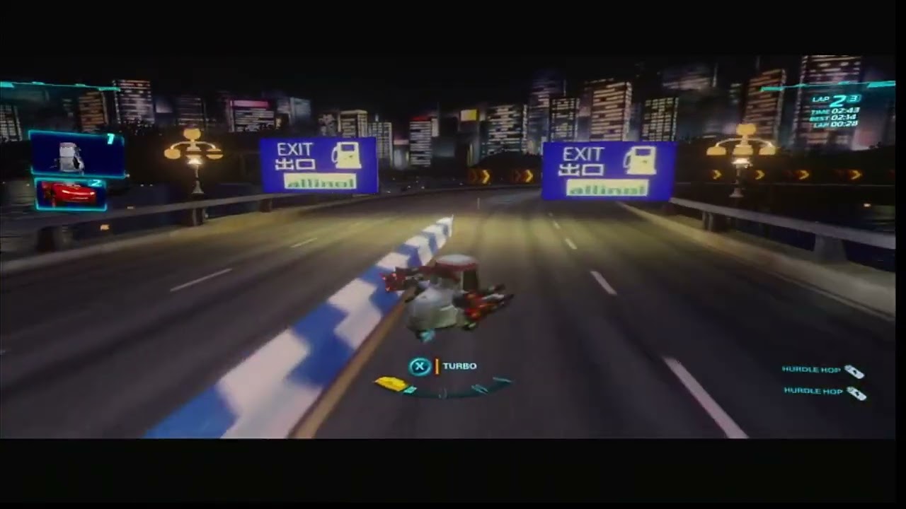 Cars 2 video game Daisu Tsashimi Imperial Tour 3 racers Battle Race 3 laps Troika Missles (Request)