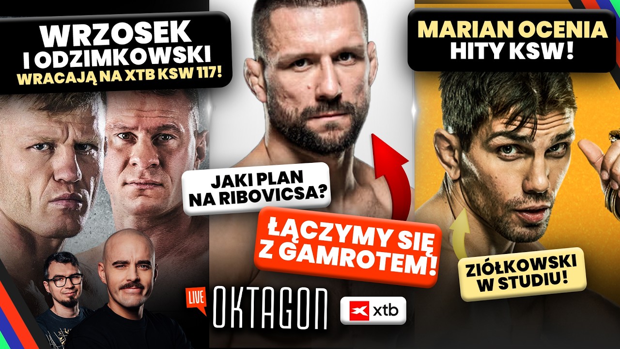 OKTAGON LIVE - WRZOSEK I ODZIMKOWSKI WRACAJĄ NA KSW 117! ŁACZYMY SIĘ Z GAMROTEM, ZIÓŁKOWSKI W STUDIU