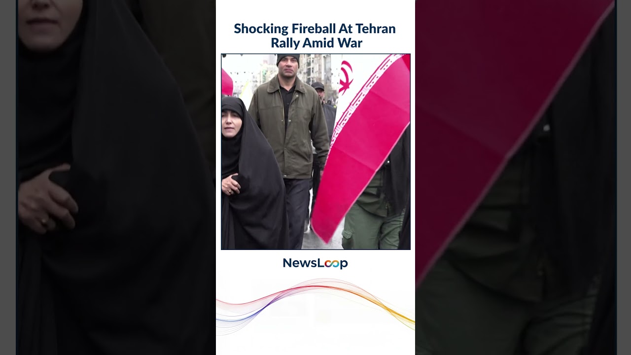 Smoke and Chaos After Strike Near Tehran&rsquo;s Quds Day March, Crowds Refuse to Disperse.