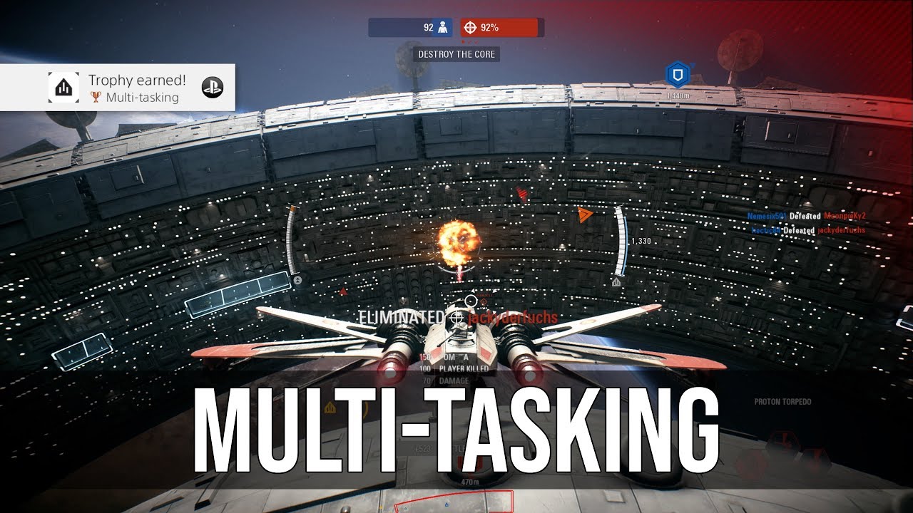 Multi-Tasking Trophy (Defeat 25 Hero Ships With Fighter Ships) - Star Wars Battlefront 2