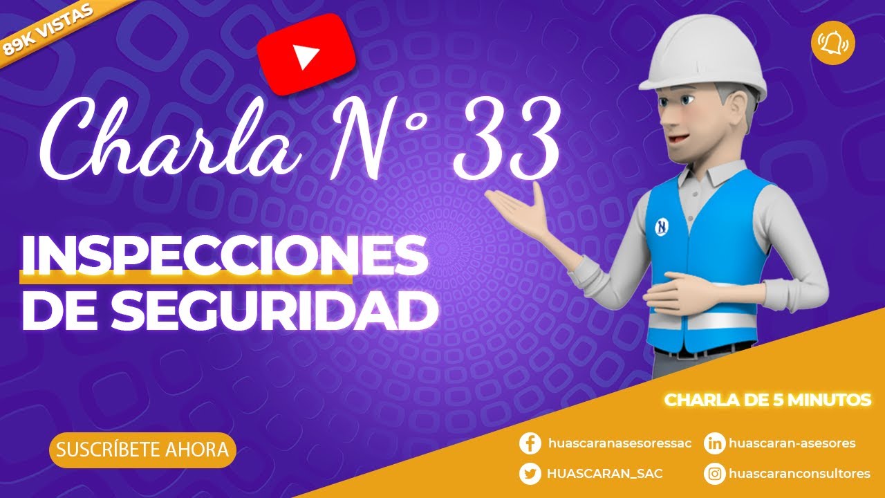 ✅ 33 de 1000 CHARLA DE 5 MINUTOS;  INSPECCIONES DE SEGURIDAD. , CHARLA DE 5 MINUTOS⏲