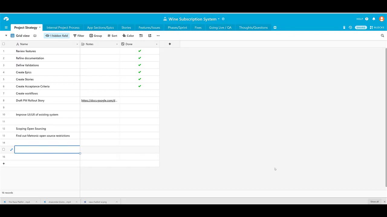 Agile Software Development Management on Airtable