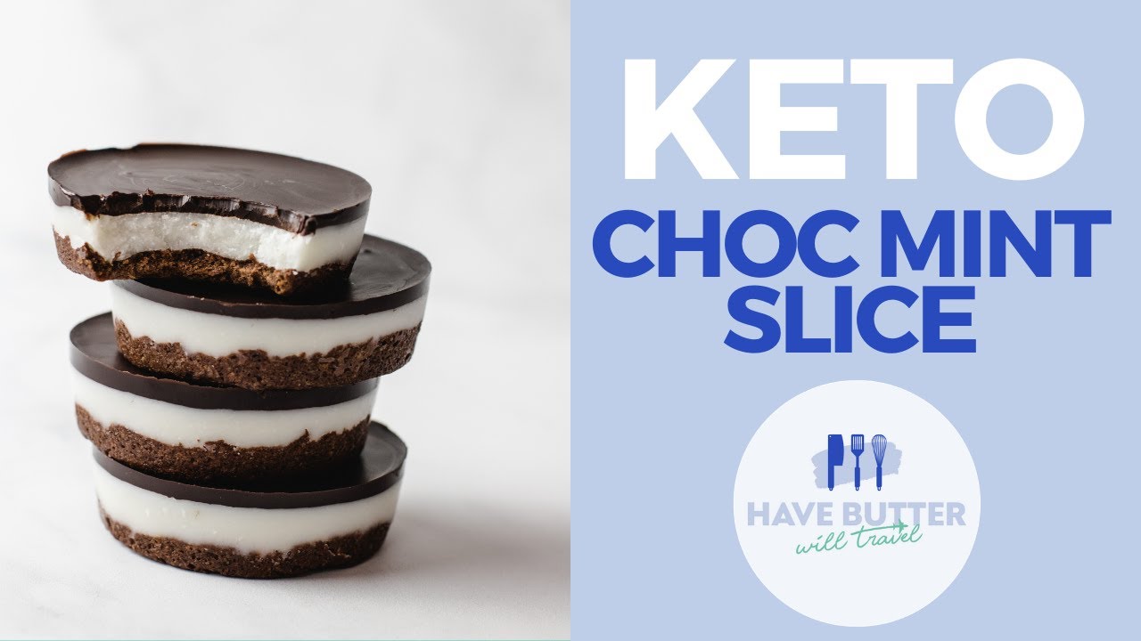 Keto Choc Mint Slice - delicious low carb treat!