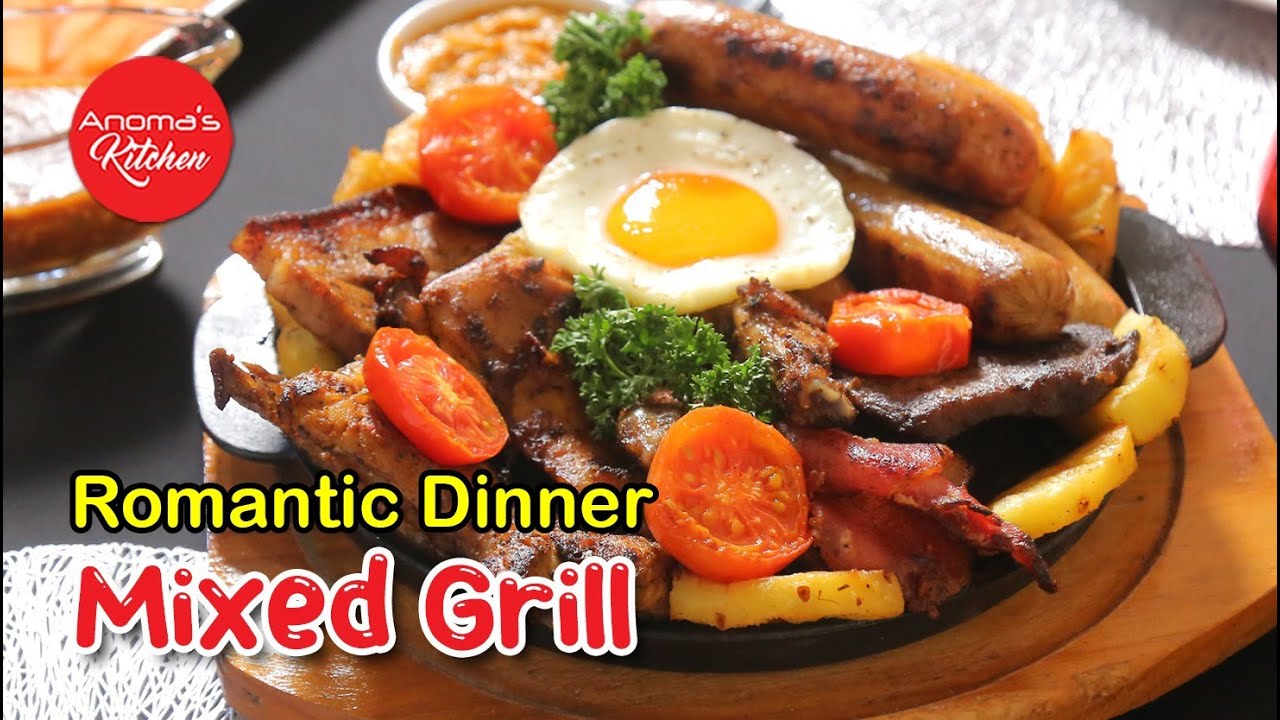මික්ස්ඩ් ග්&zwj;රිල් - 1095 - Mixed Grill -Romantic Dinner - Anoma's Kitchen