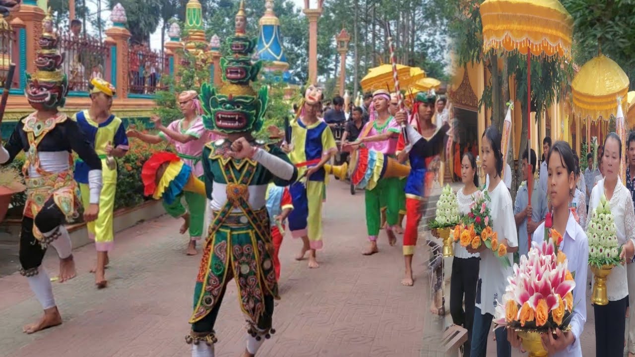 lễ dâng đèn cầy cúng dường chư tăng an cư kết hạ chùa điệp thạch/krum yak rom đen mỏ neo/Sơn Tinh tv