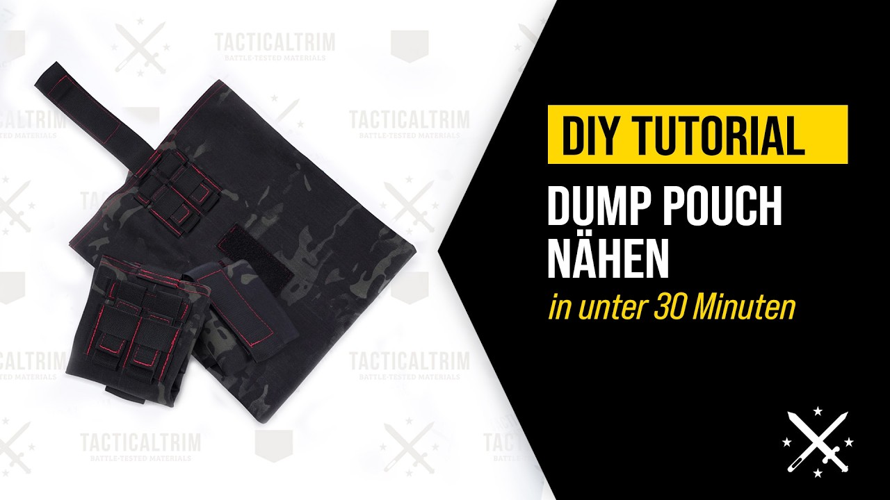 How to make a DUMP POUCH in under 30 Minutes - Abwurfsack nähen - TACTICALTRIM #airsoft #bushcraft