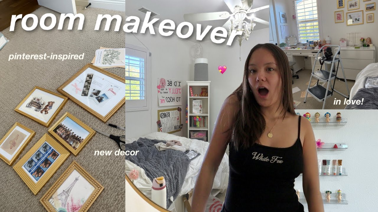 ROOM MAKEOVER: redecorating & organizing!! *pinterest-inspired* 🪩🌷