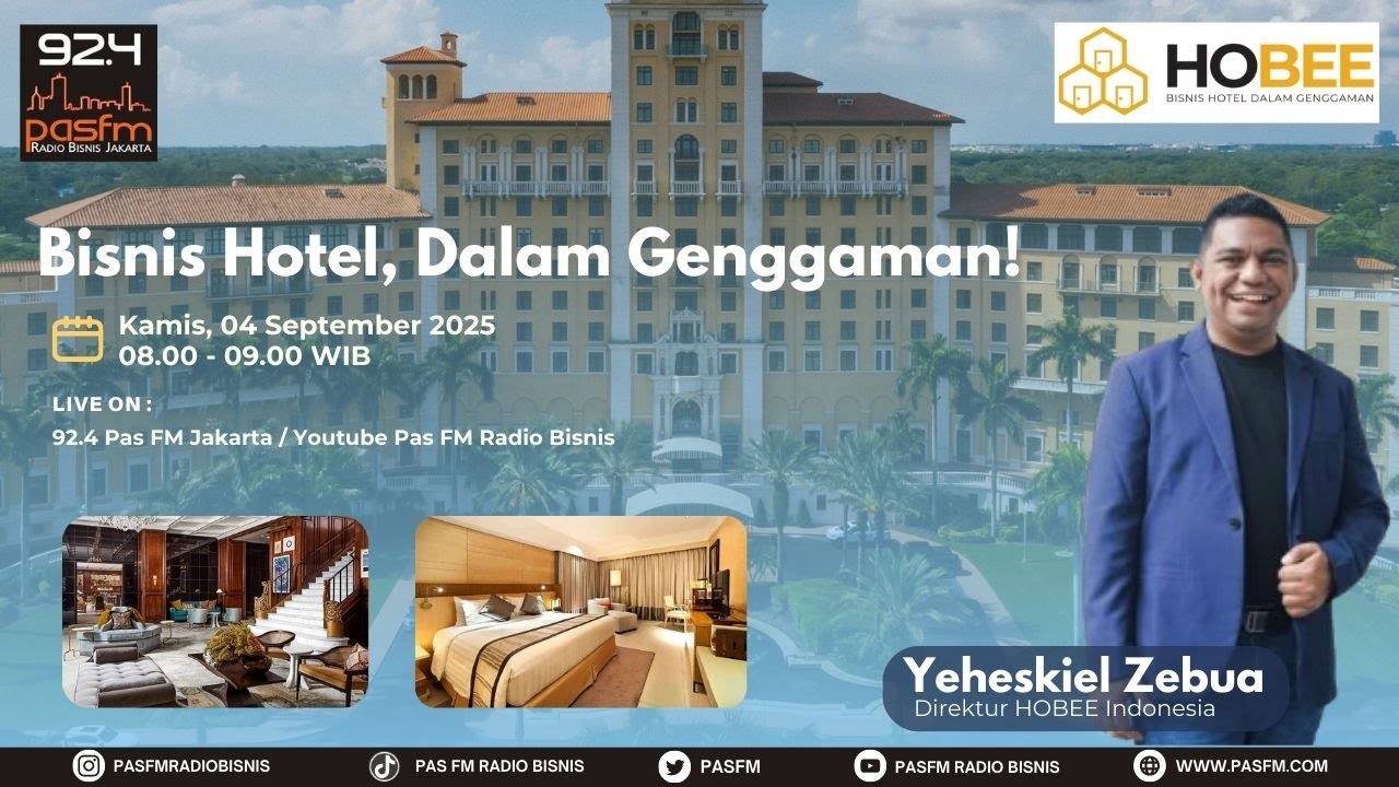 TALK SHOW PAS FM BERSAMA HOBEE - BISNIS HOTEL  DAN RENTAL MOBIL MODAL KECIL - KAMIS  040925 JAM 8