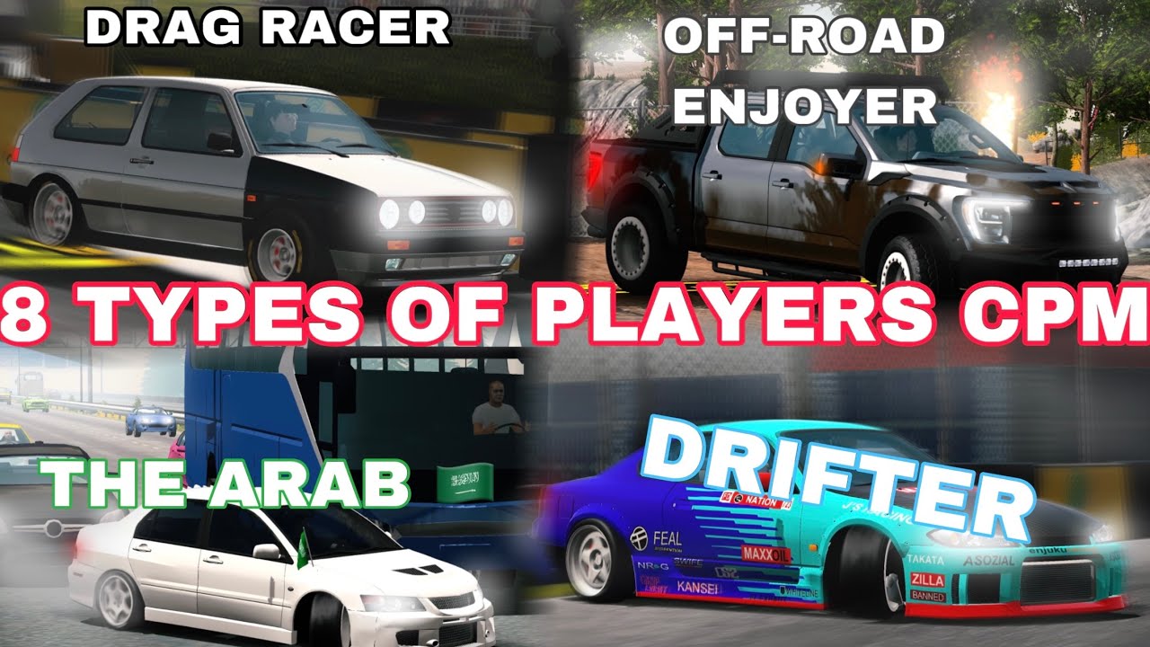 8 TYPES OF PLAYERS IN CAR PARKING MULTIPLAYER | Which One Are You?