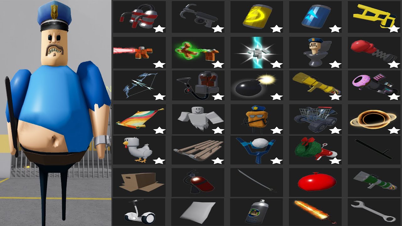 BARRY'S PRISON RUN! (OBBY) All Shop & All CopCoins Shop Items Unlocked - All Bosses Full Gameplay