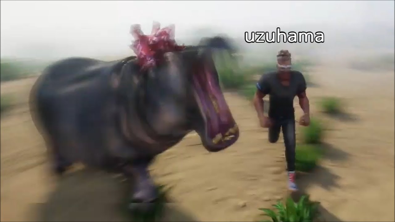 하마 피해서 1등하는 달리기 게임