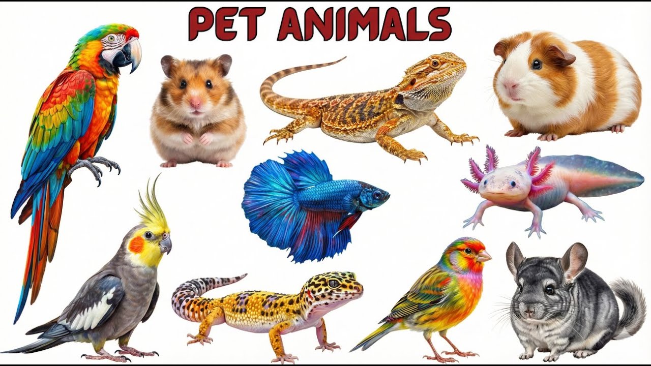 Pet Animals Name in English & Hindi | पालतू जानवरों के नाम | Kids Video