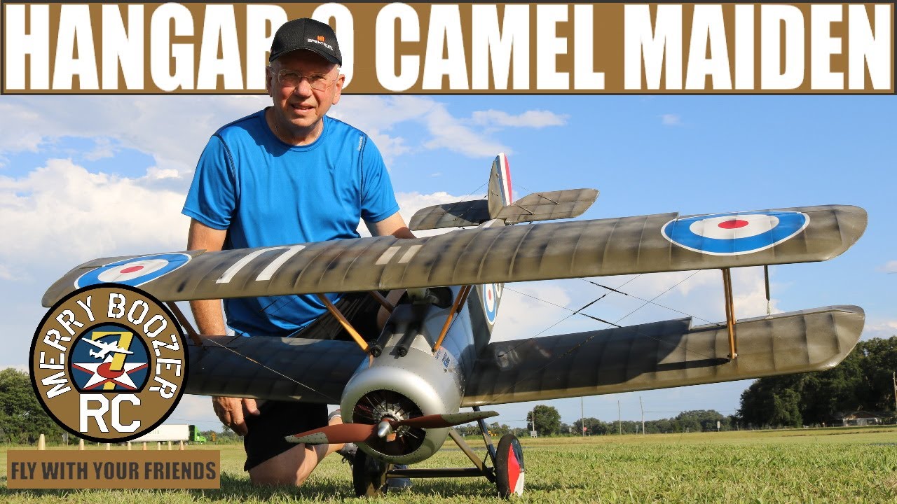АНГАР 9 CAMEL Scary Maiden Flight. Электрический конверсионный самолет Balsa Warbird.