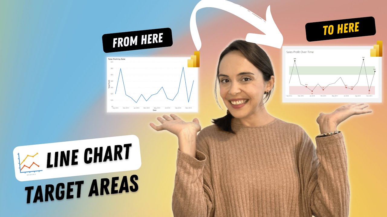 Советы по визуализации Power BI: целевые области линейной диаграммы