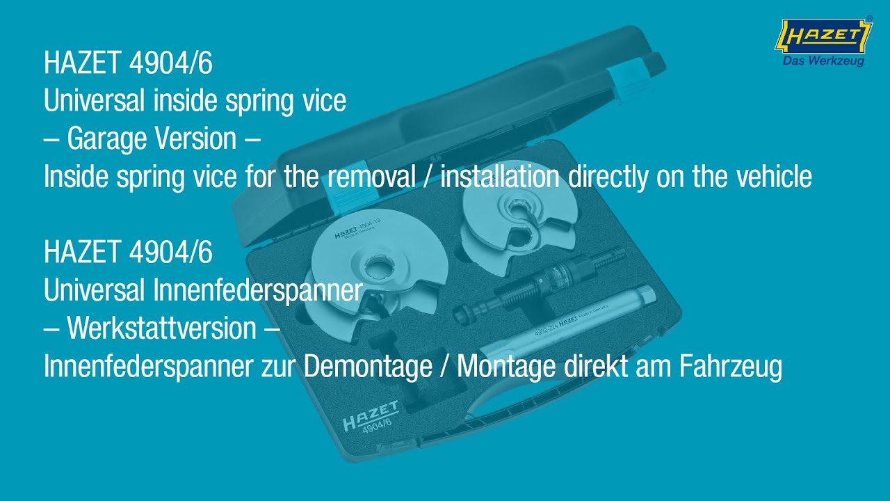 HAZET 4904/6 Garageversion Universal inside spring vice|Werkstattversion Universal Innenfederspanner