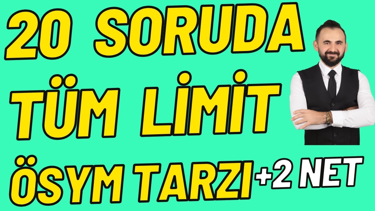 Limit 20 &Ccedil;IKABİLECEK SORUDA FULL TEKRAR | &Ouml;SYM LİMİT &Ccedil;IKABİLECEK TARZDA SORULAR !!! #ayt