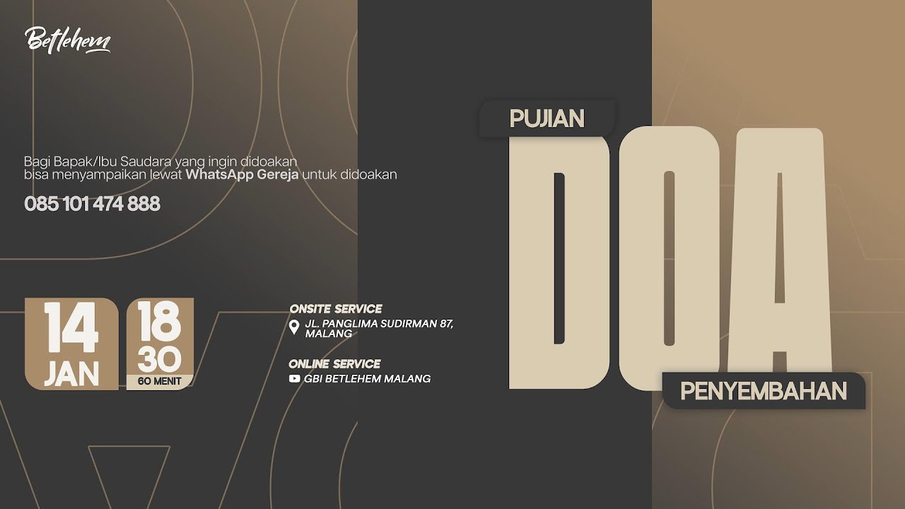 DOA PUJIAN & PENYEMBAHAN - 14.01.2026 - 18.30